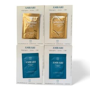 New AMBARI Skincare Sample Set - PM Active12 Serum Blue Gold Profection22 Mask